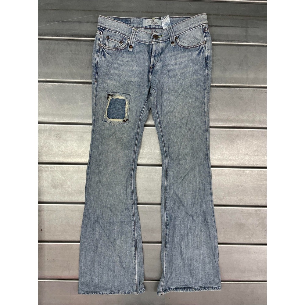 VTG Levis 513 Jeans‎ Womens 30X33 Blue Light Wash Denim Flare Leg 100% Cotton